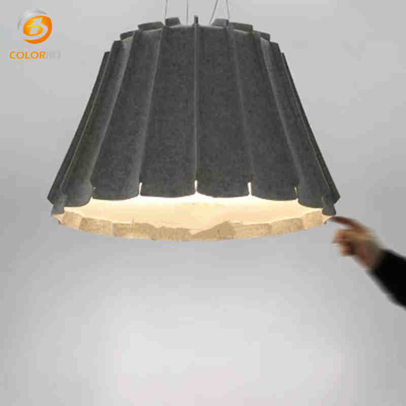 PET-LPD-009L Lampenschirm aus Filz Einfache Installation Neues Design Verwendung von PET-Akustikplatten
